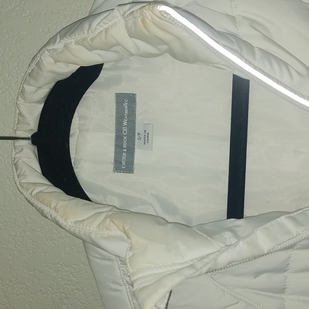 Denver Broncos Cutter & Buck White zip up puffy vest, small - Picture 7 of 16
